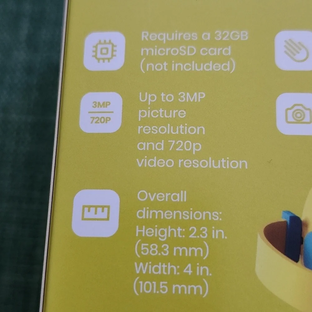 Vibrant Yellow and Blue Kids Video Camera